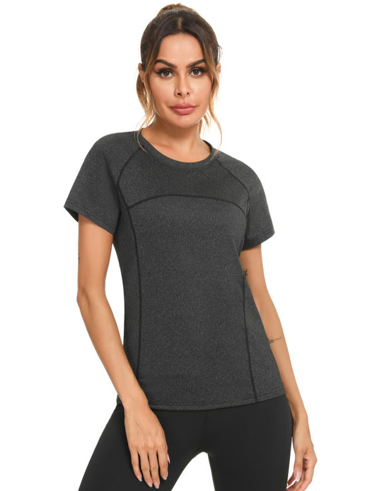 Zarmin Women's Round Neck Fit Quick-Drying Sports T-Shirt