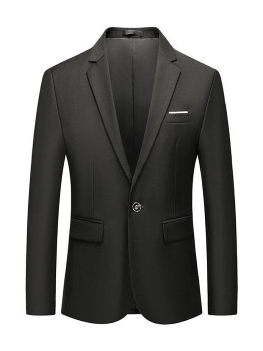 Zarmin Men's Business Casual Slim Suit Jacket Single Suit